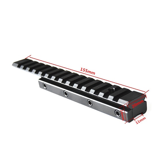 ACEXIER Aluminium Long Weaver 20mm Picatinny 155mm Long Rail