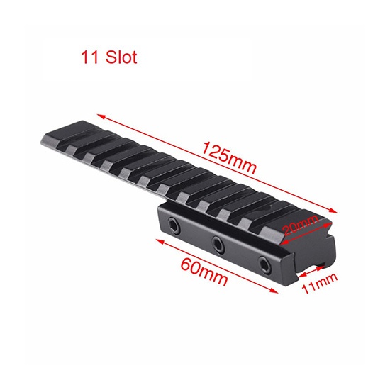 11mm to 20mm Dovetail Weaver Picatinny Rail Mount Adapter Converter ...